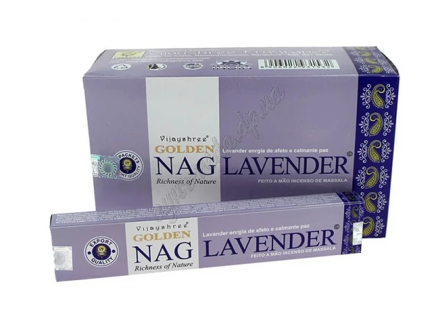 Фото 1 - Oil sticks Vijayshree Golden Nag Lavender 15g, Incense Vijayshree Golden Nag Lavender, Incense, Ayurveda