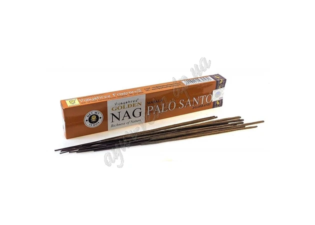 Фото 1 - Incense Vijayshree Golden Nag Palo Santo 15g, mass incense sticks Vijayshree Golden Nag Palo Santo, Vijayshree Golde