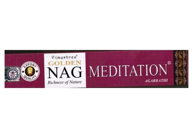 Фото 1 - Aromatic sticks Vijayshree Golden Nag Meditation 15g, Incense pollen Golden Nag