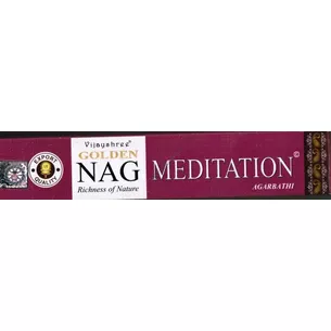 Аромапалочки ароматические Vijayshree Golden Nag Meditation 15г, Благовоные пыльцовое Голден Наг