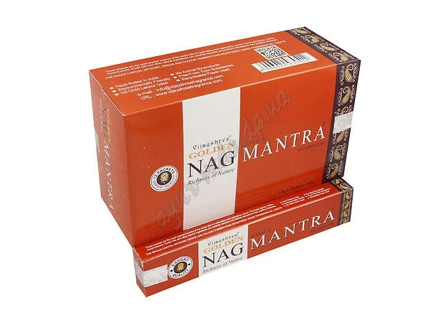 Фото 1 - Пахощі Vijayshree Golden Nag Mantra 15г, Аромапалочки масальные Благовония Виджейшри Голден Наг Мантра, с ароматом Муску та санд