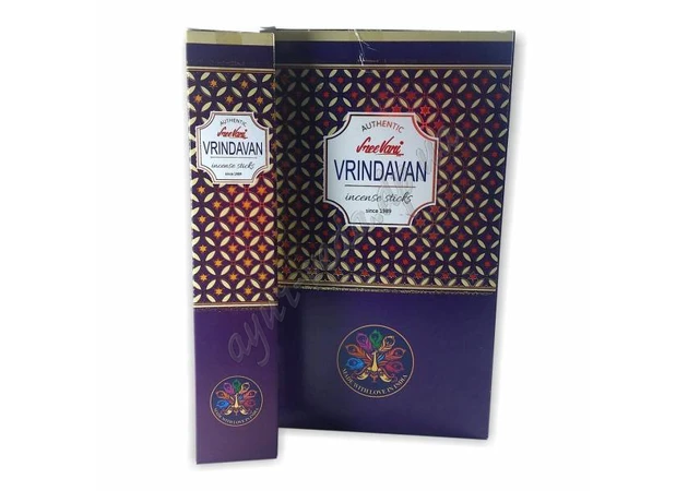 Фото 1 - Аромапалочки масличные благовония Vrindavan Sree Vani Masala Incense Sticks 15 г Шри Вани Вриндаван, Благовония, Аюрведа