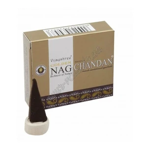 Baseless incense sticks Vijayshree Golden Nag Chandan dhoop cones 10 pcs