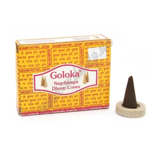 Пахощі безосновні Голока Наг Чампа 10 конусів, Goloka Nag Champa dhoop cones, Благовоние безосновные, Аромапалочки, Благовония,