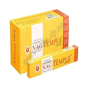 Пахощі Голден Наг Темпл Храм 15г, Виджейшри Голден Наг Темпл, Vijayshree Golden Nag Temple, Аромапалочки благовоние масальные с