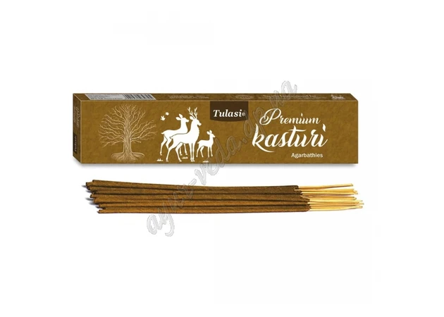 Фото 1 - Tulasi Premium Kasturi Masala Incense 25g, Kasturi Premium Kasturi Masala Incense
