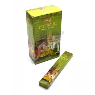 The aroma of Patchouli Ham 15g, Incense Patchouli Masala Small Box Hem with the aroma of Patchouli, Ayurveda