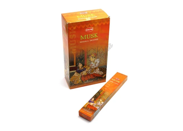 Фото 1 - Аромат пыльцевый Hem Musk Masala Small Box 15 г. Хем Лесные Цветы с ароматом Муска, Аюрведа