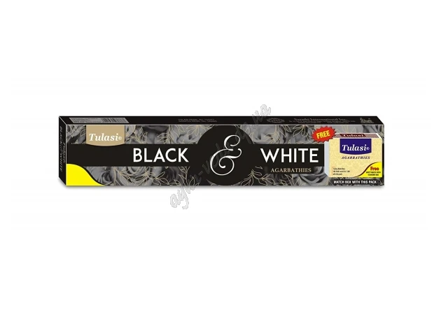 Фото 1 - Black and White Tulasi Sticks 75g, Tulasi Black and White Wood Agarbathi, Aromatic Tulasi Black and White