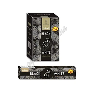 Black & White Tulasi Sticks 15g, Tulasi Black and White Wood Agarbathi, Black and White Tulasi Aromatic Sticks.