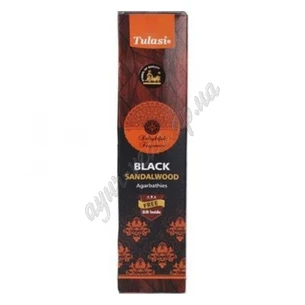 Пахощі Туласі Чорний Сандал 90г, Tulasi Black Sandalwood Agarbathi, Сандалвуд, Благовоние Туласи, благовония, аромапалочки, Аюрв
