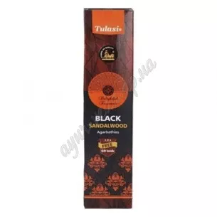 Aromas of Tulasi Black Sandalwood 90g, Tulasi Black Sandalwood Agarbathi, Sandalwood, Incense Tulasi, incense, aroma sticks, Ayurveda