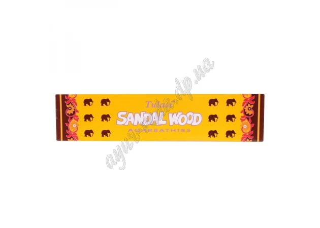Фото 1 - Ароматы чистый Tulasi SandalWood 12g rectangle, SandalWood Tulasi Pure Sandal Wood, Tulasy Incense, incense sticks,
