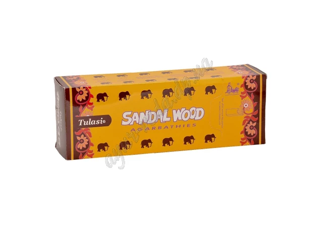 Фото 1 - Ароматы чистый Туласи СандалВуд 90г прямоугольник, SandalWood Tulasi Pure Sandal Wood, Туласы Благовоные, благовония, аромапалочки,