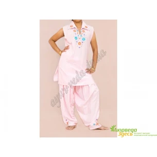 Punjabi, suit, light pink, Ayurveda.