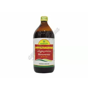 Пиппалиасава Нагарджуна 450 мл, Pippalyasavam Nagarjuna, при растройствах желудка, геморрое, Аюрведа Здесь