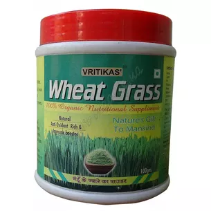 Порошок трави пшениці, Врітікас, 100г., Wheat Grass Powder vritikas, відновить сили, відновить організм, Аюрведа Здесь