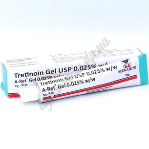 Ретинол гель 0,025% Менарини 20г, Ретинол, Менарин, USP Gel Menarini, Ретино, Третиноин гель от прыщей и морщин, Аюрведа