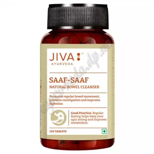 Saaf Saaf Jiva Ayurveda 120 tab. term 02/25 inclusive, Jiva Ayurveda Saaf Saaf Tablets, body cleansing and laxative action, Ayu