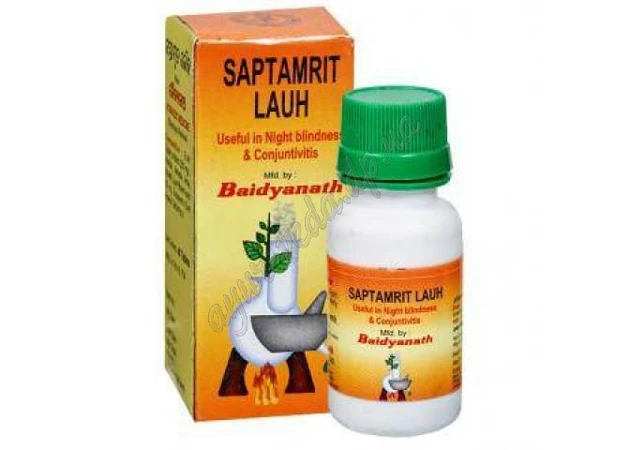 Фото 1 - Саптамрит Лаух Байдьянатх 40таб Євро, Saptamrit Lauh Baidyanath, при офтальмологических заболеваниях, Аюрведа Здесь