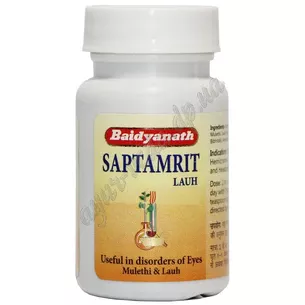Саптамрит Лаух Байдьянатх 40таб Индия, Saptamrit Lauh Baidyanath, при офтальмологических заболеваниях, Аюрведа