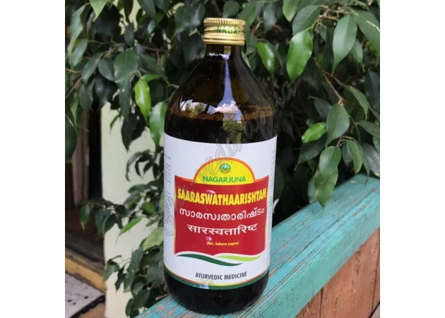 Фото 1 - Sarosvatorishthom 450 ml. Nagarjuna, Saraswatharishtam, Nagarjuna Saraswatharishtam, Saraswatharishtam, normalizes the work of the body