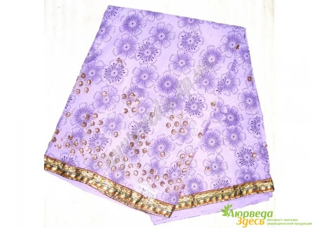 Фото 1 - Saree Sandhya-2 violet chiffon, Ayurveda.
