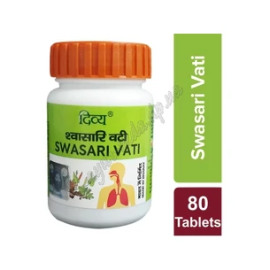 Свасарі Ваті 80 таб. Дівья патанджали, Свасари Вати Дивья, Divya Patanjali Ayurved Swasari vati, поддерживает здоровье дыхательн