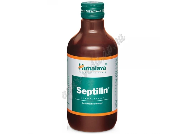 Фото 1 - Септилин сироп 200мл Хималая, Septilin Syrop Himalaya, средство широкого спектра действия, инфекции дыхательных путей, Аюрведа.