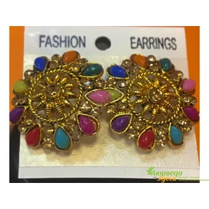 Earrings цветков разноцветный 930950 3cm, Ayurveda Here
