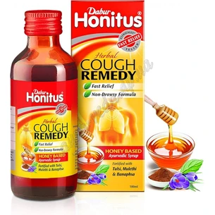 Dabur Honitus cough syrup 100ml for cough, Honitus, Dabur Honitus cough syrup, Ayurveda