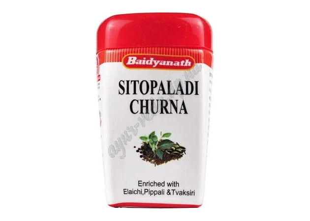 Фото 1 - Ситопалади Чурна Байдьянатх 60г, sitopaladi churna Baidyanath, Ситопалады Чурна Байдьянатх, противовоспалительное отхаркивающее