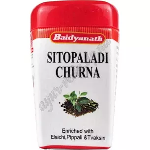 Ситопалади Чурна Байдьянатх 60г, sitopaladi churna Baidyanath, Ситопалады Чурна Байдьянатх, противовоспалительное отхаркивающее