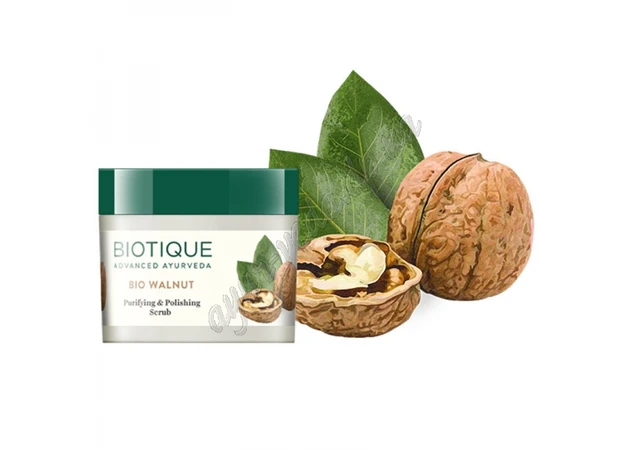 Фото 1 - Скраб с грецким орехом Био Орех 50г Биотик, Biotique Bio Walnut Purifying and Polishing Scrub, Скраб Био Грецкий