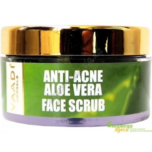 Скраб анти акне с алоэ и шамбалой, Vaadi Herbals Anti-acne Aloe Vera Face Scrub