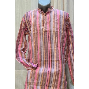Unisex striped shirt 00000060346 cotton, assorted colors, Ayurveda