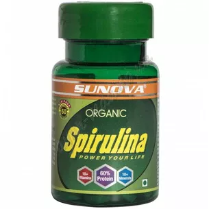 Спирулина Органик 60 коп. Сунова, Sunova Organic Spirulina, Спирулина Органик, Аюрведа