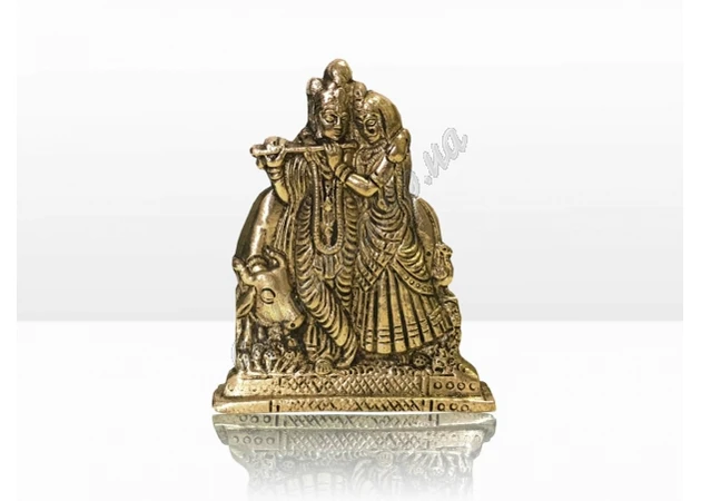 Фото 1 - Statuette of Krishna - Radha silver alloy 9.5 cm, Statuette of Krishna with Radha, Krishna Radha, Ayurveda Here!