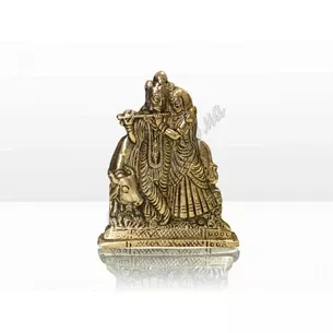 Статуетка Кришна - Радха мід.сплав 9,5см, Статуэтка Кришна с Радхой, Krishna Radha, Аюрведа Здесь!