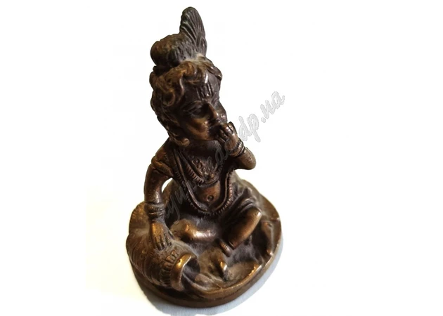 Фото 1 - Statuette Krishna baby copper alloy 6.5 cm., Krishna Bala statuette, Bal Krishna, Ayurveda