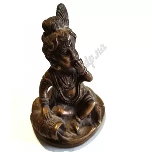 Статуетка Крішна дитина мідний сплав 6,5 см., Кришна Бала статуэтка, Bal Krishna, Аюрведа Здесь