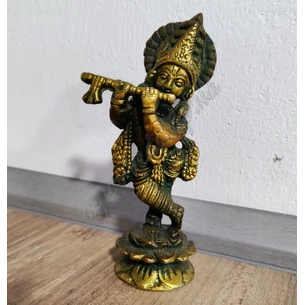 Статуетка Крішна з флейтою h = 13 см, Кришна с флейтой, Krishna Murti, Аюрведа Здесь