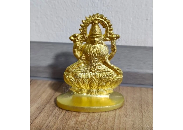Фото 1 - Statuette of Lakshma golden 5.3 cm, bronze UT-00003324, Ayurveda.
