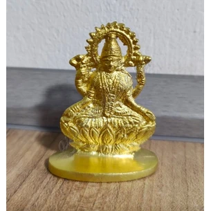 Statuette of Lakshma golden 5.3 cm, bronze UT-00003324, Ayurveda.