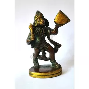 Статуетка Хануман Сандживани 11см мідний сплав, Hanuman murti, Аюрведа Здесь