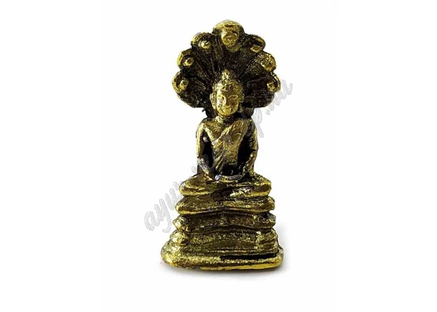 Фото 1 - Sri Buddha statuette with cobras, Sri Buddha statuette with cobras 3cm, Buddha Murti, Ayurveda