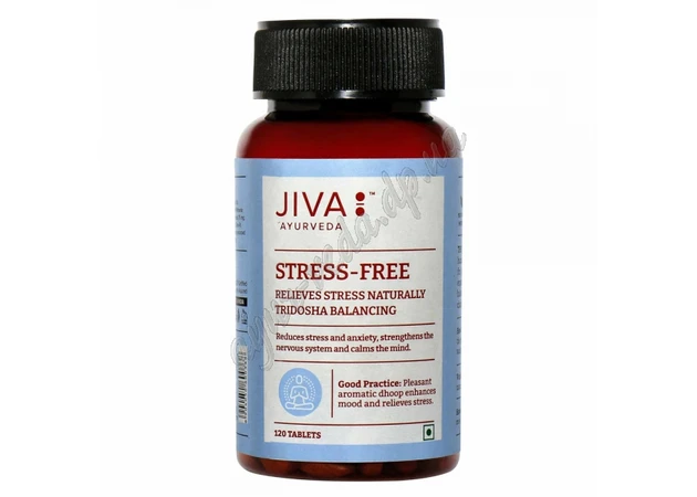 Фото 1 - Стресс Фри 120 таб. Джива Аюрведа, СтрессФри Джива, Jiva Ayurveda Stress Free, антистрессовый препарат, Аюрведа
