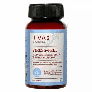 Стресс Фри 120 таб. Джіва Аюрведа, СтрессФри Джива, Jiva Ayurveda Stress Free, антистрессовый препарат, Аюрведа Здесь