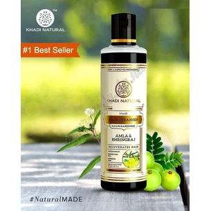 Herbal shampoo Amla Bhringraj Khadi 210ml, Khadi Natural Herbal Amla & Bhringraj SLS & Paraben Free, Herbal Khadi, Ayurve