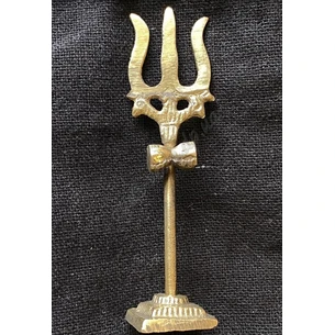 Тризуб Шрі Шіви Трішул 11 см, Bronze Trishul, Тришул Трезубец, Аюрведа Здесь